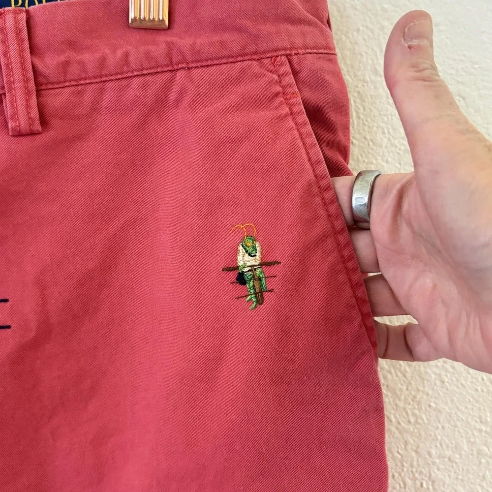 Polo Ralph Lauren‎ Cricket Embroidered Chino Shorts Mens 40x9 Red Pickleball